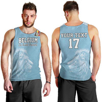 Custom Belgium Football We are Champions Men Tank Top Blue Style Come on De Rode Duivels