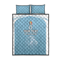 Custom Belgium Football We are Champions Quilt Bed Set Blue Style Come on De Rode Duivels