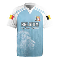 Custom Belgium Football We are Champions Rugby Jersey Blue Style Come on De Rode Duivels