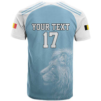 Custom Belgium Football We are Champions T Shirt Blue Style Come on De Rode Duivels