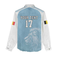 Custom Belgium Football We are Champions Women Casual Shirt Blue Style Come on De Rode Duivels