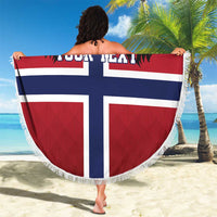 Custom Norway Football Beach Blanket Lion Sporty Style