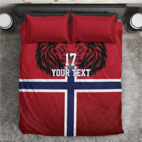 Custom Norway Football Bedding Set Lion Sporty Style