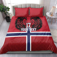 Custom Norway Football Bedding Set Lion Sporty Style