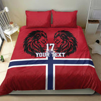 Custom Norway Football Bedding Set Lion Sporty Style