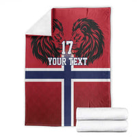 Custom Norway Football Blanket Lion Sporty Style