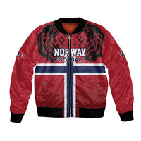 Custom Norway Football Bomber Jacket Lion Sporty Style
