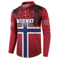Custom Norway Football Button Sweatshirt Lion Sporty Style