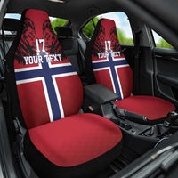 Custom Norway Football Car Seat Cover Lion Sporty Style