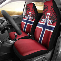 Custom Norway Football Car Seat Cover Lion Sporty Style