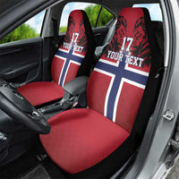 Custom Norway Football Car Seat Cover Lion Sporty Style