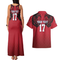 Custom Norway Football Couples Matching Tank Maxi Dress and Hawaiian Shirt Lion Sporty Style