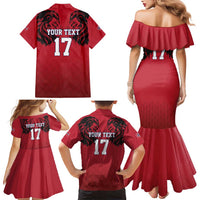 Custom Norway Football Family Matching Mermaid Dress and Hawaiian Shirt Lion Sporty Style