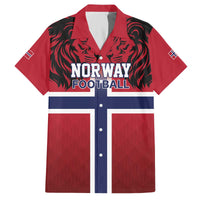 Custom Norway Football Family Matching Off The Shoulder Long Sleeve Dress and Hawaiian Shirt Lion Sporty Style