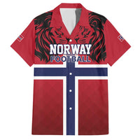 Custom Norway Football Family Matching Off Shoulder Short Dress and Hawaiian Shirt Lion Sporty Style