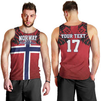 Custom Norway Football Men Tank Top Lion Sporty Style