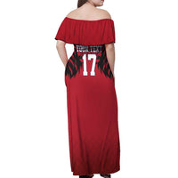 Custom Norway Football Off Shoulder Maxi Dress Lion Sporty Style