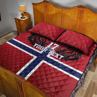 Custom Norway Football Quilt Bed Set Lion Sporty Style