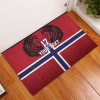 Custom Norway Football Rubber Doormat Lion Sporty Style