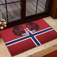 Custom Norway Football Rubber Doormat Lion Sporty Style