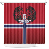 Custom Norway Football Shower Curtain Lion Sporty Style