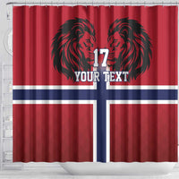 Custom Norway Football Shower Curtain Lion Sporty Style