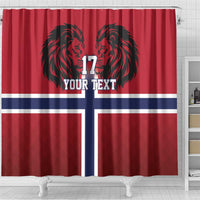 Custom Norway Football Shower Curtain Lion Sporty Style