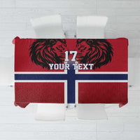 Custom Norway Football Tablecloth Lion Sporty Style