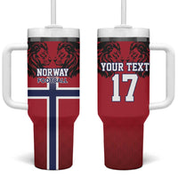 Custom Norway Football Tumbler With Handle Lion Sporty Style