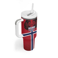 Custom Norway Football Tumbler With Handle Lion Sporty Style