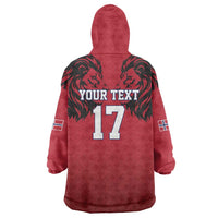 Custom Norway Football Wearable Blanket Hoodie Lion Sporty Style