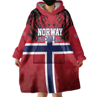 Custom Norway Football Wearable Blanket Hoodie Lion Sporty Style