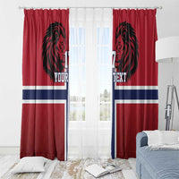 Custom Norway Football Window Curtain Lion Sporty Style