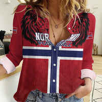Custom Norway Football Women Casual Shirt Lion Sporty Style