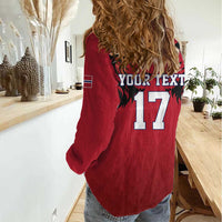 Custom Norway Football Women Casual Shirt Lion Sporty Style