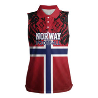 Custom Norway Football Women Sleeveless Polo Shirt Lion Sporty Style