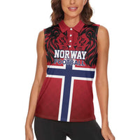 Custom Norway Football Women Sleeveless Polo Shirt Lion Sporty Style