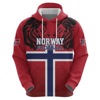 Custom Norway Football Zip Hoodie Lion Sporty Style