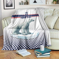 Norway Ice Hockey Custom Blanket Norge Polar Bears White Style