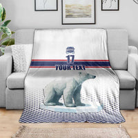 Norway Ice Hockey Custom Blanket Norge Polar Bears White Style
