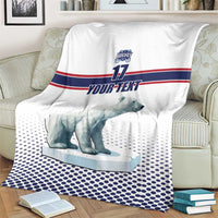 Norway Ice Hockey Custom Blanket Norge Polar Bears White Style