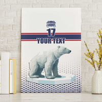Norway Ice Hockey Custom Canvas Wall Art Norge Polar Bears White Style