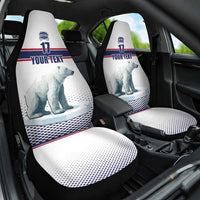 Norway Ice Hockey Custom Car Seat Cover Norge Polar Bears White Style