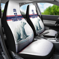 Norway Ice Hockey Custom Car Seat Cover Norge Polar Bears White Style