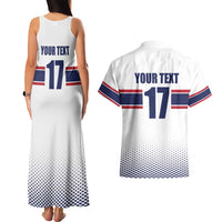 Norway Ice Hockey Custom Couples Matching Tank Maxi Dress and Hawaiian Shirt Norge Polar Bears White Style