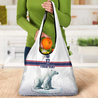 Norway Ice Hockey Custom Grocery Bag Norge Polar Bears White Style