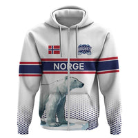 Norway Ice Hockey Custom Hoodie Norge Polar Bears White Style