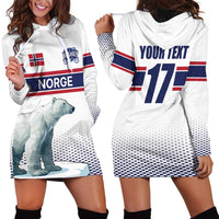 Norway Ice Hockey Custom Hoodie Dress Norge Polar Bears White Style