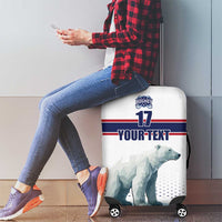 Norway Ice Hockey Custom Luggage Cover Norge Polar Bears White Style