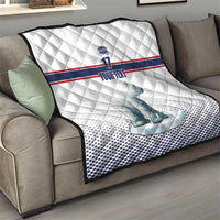 Norway Ice Hockey Custom Quilt Norge Polar Bears White Style